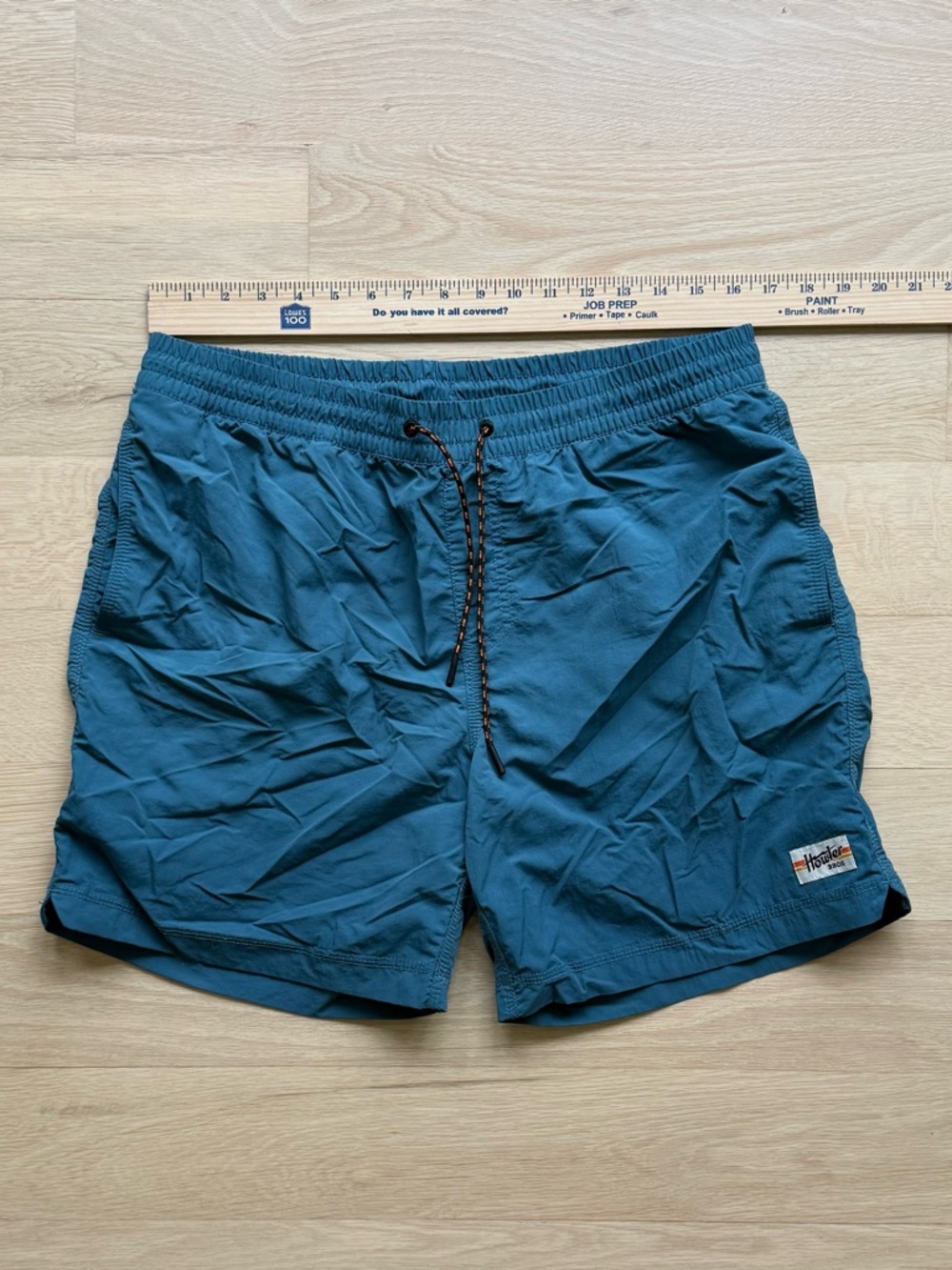 Howler Brothers Men's Teal Shorts - Elastic Waist, Drawstring